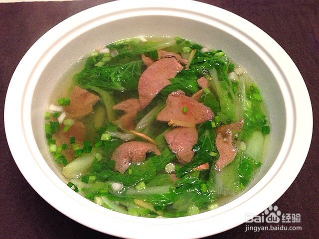 白菜猪肝汤怎么做