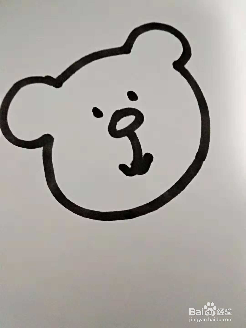 小熊的简笔画怎么画呢