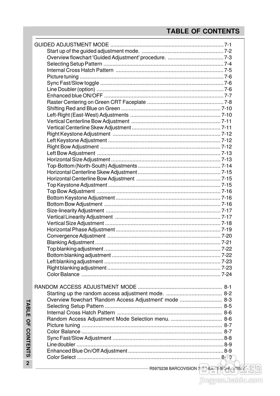 Barco巴可 VISION 701投影机说明书:[1]