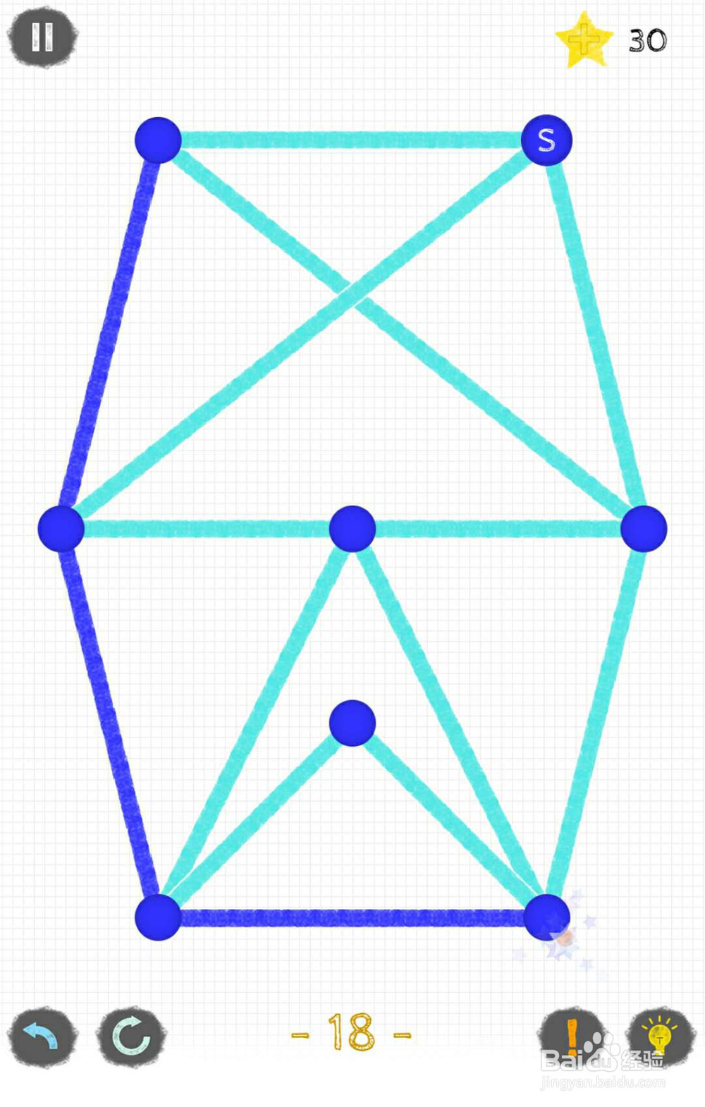 一笔画1-18怎么一笔走完整个图形