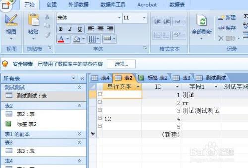 Access数据表中字体颜色的设定方法介绍