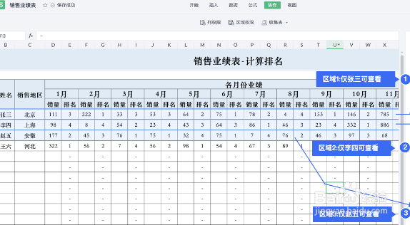 WPS单元格保护设置