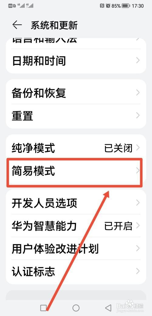 如何解开华为手机的老人模式