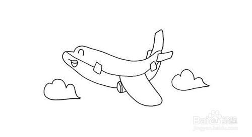简笔画怎么画卡通飞机?