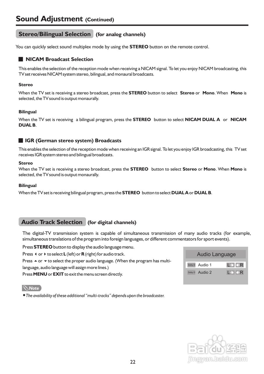 SANYO LCD-22XR9DKH LCD 电视说明书:[3]