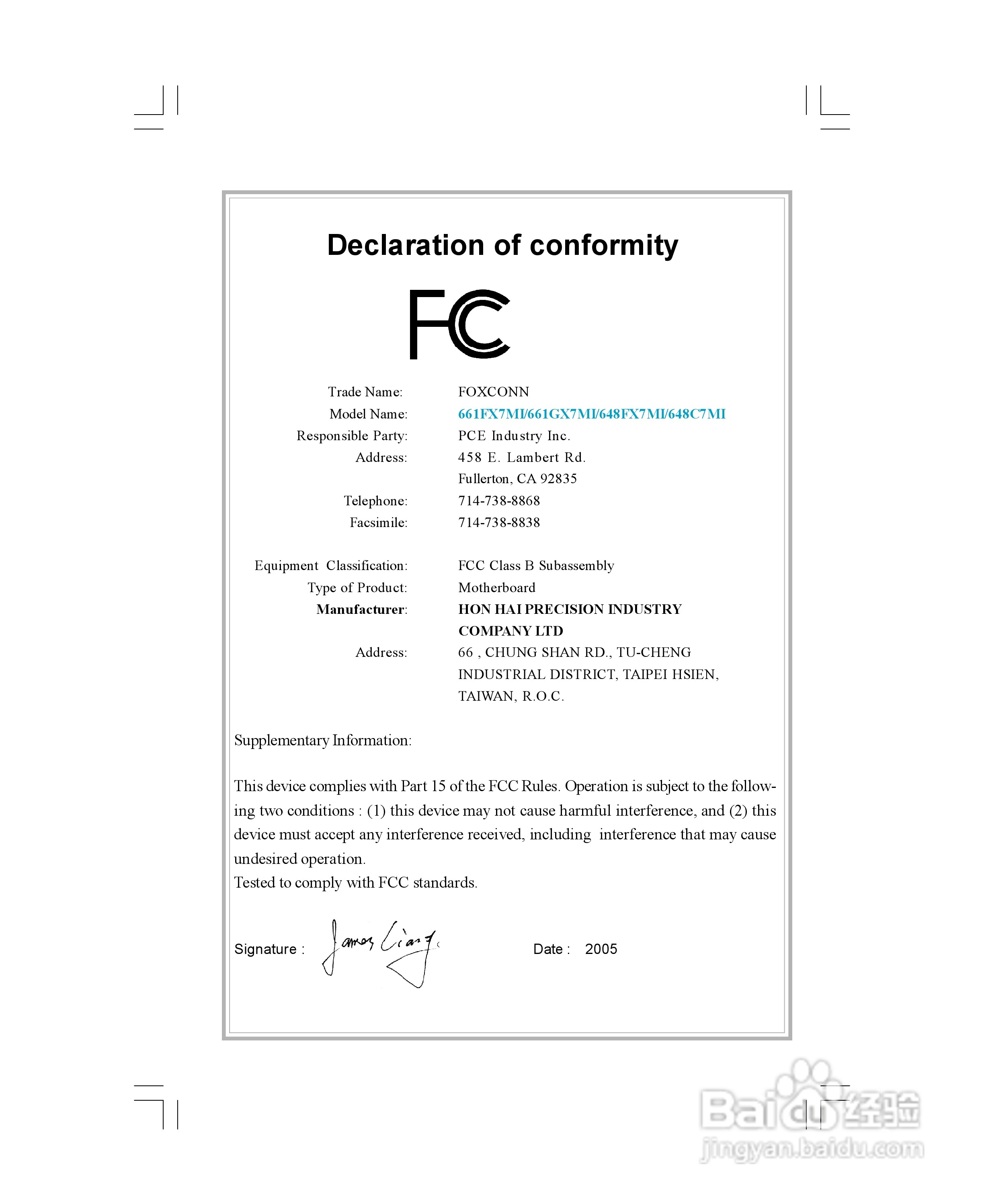 富士康661FX7MF-ES型主板使用手册:[1]