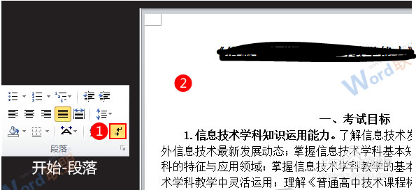 Word2010设置不显示回车符