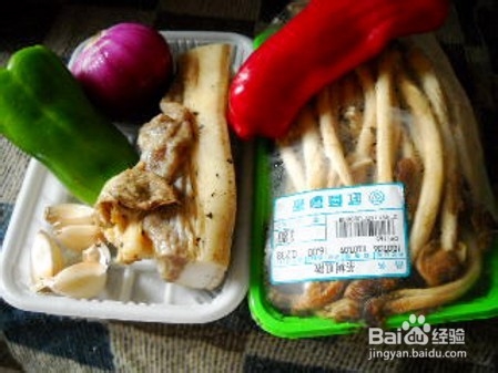 腊肉茶树菇的制作方法