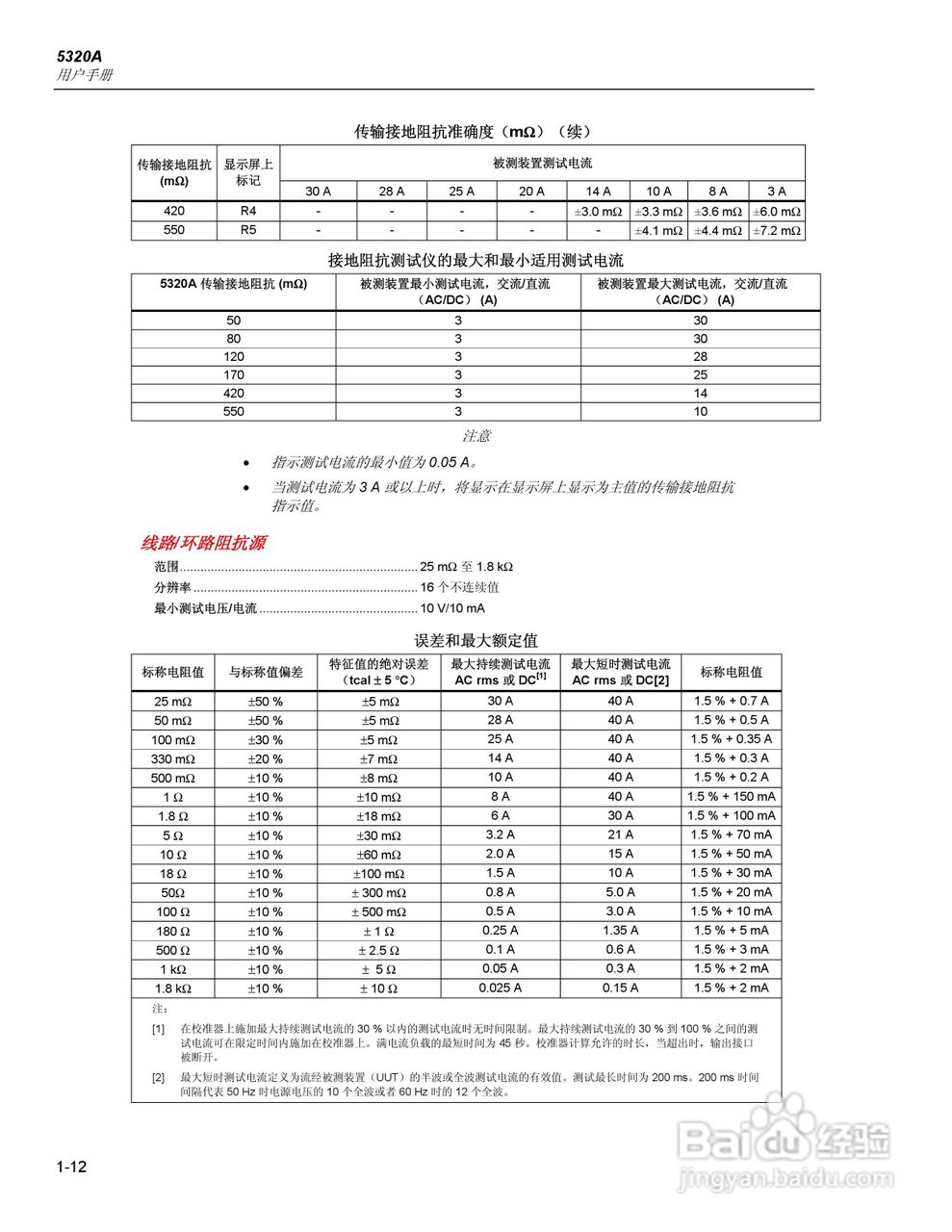 福禄克5320A 多功能电气安全校准器用户手册:[3]