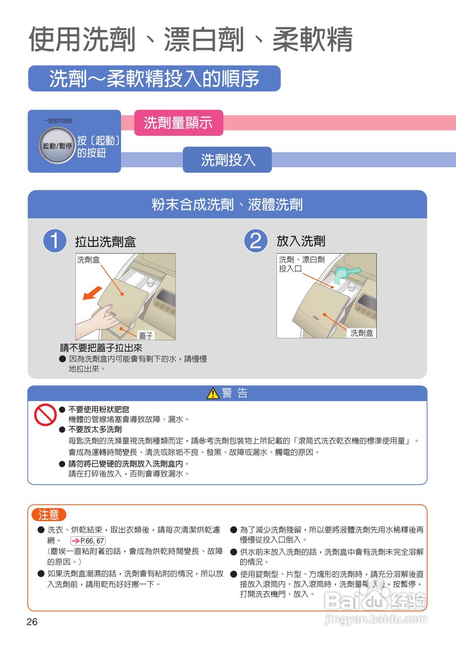日立SF-BD1200T洗衣机使用说明书:[3]