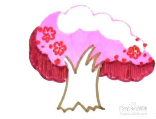 怎样画樱花树简笔画教程