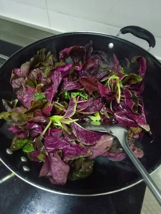 炒红苋菜的做法