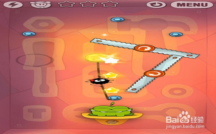 手机游戏割绳子level9-23三星攻略