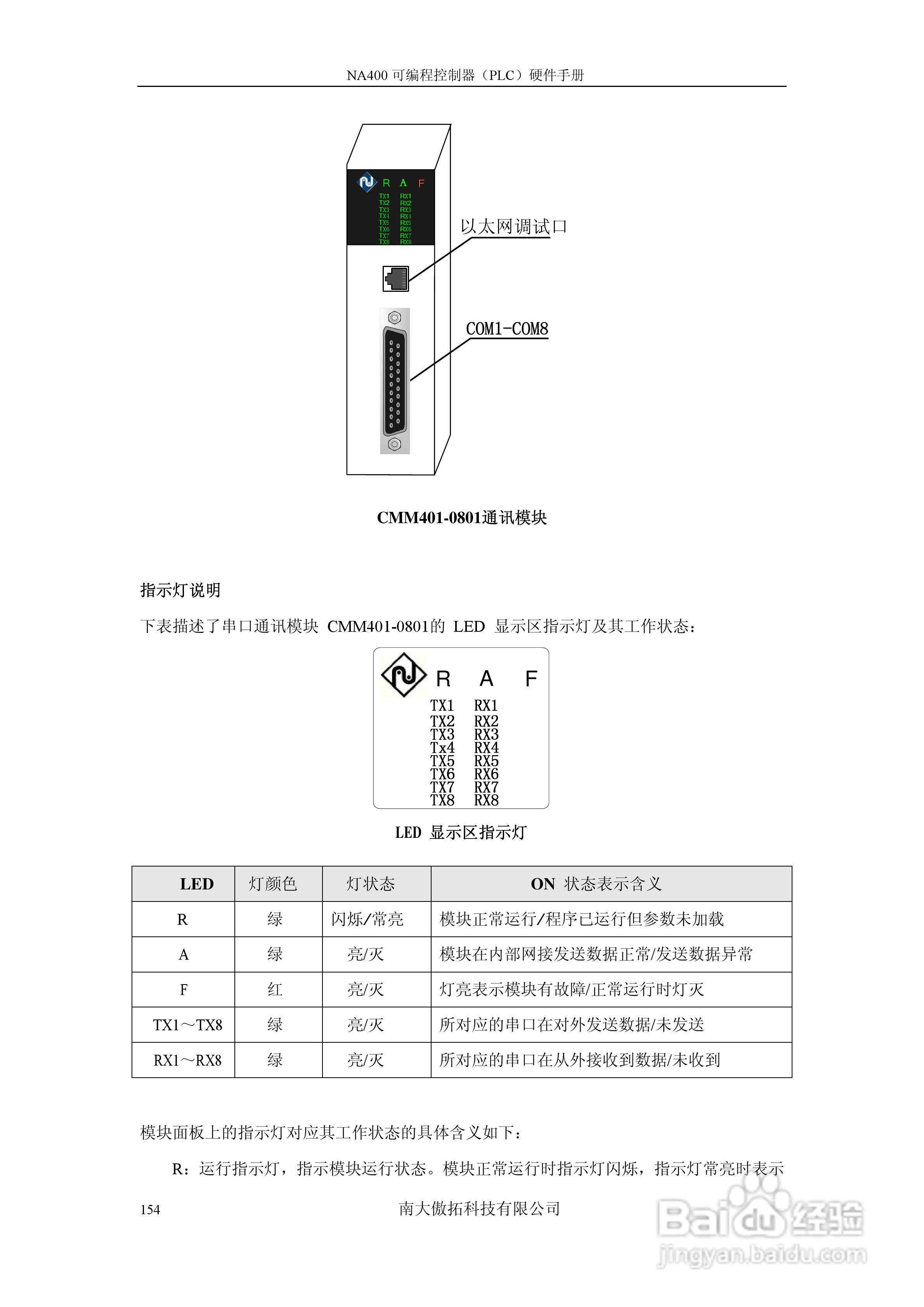傲拓NA400可编程控制器硬件手册V1.8:[16]