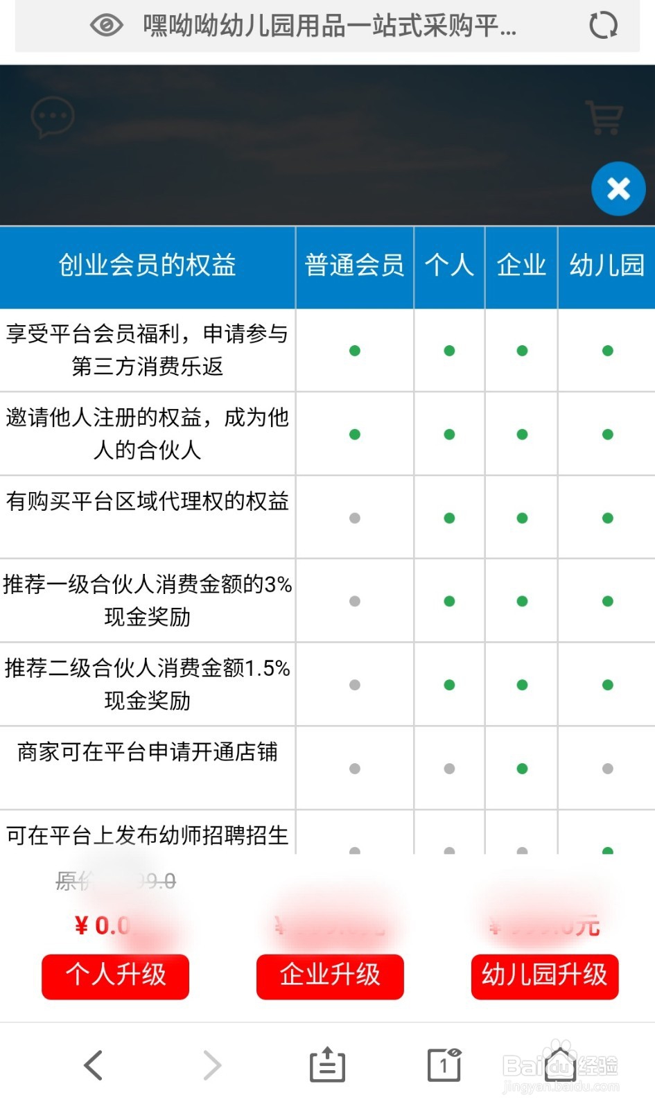 嘿呦呦商城开通创业会员