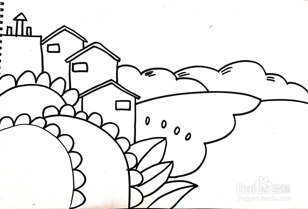 如何画出一幅美丽的田园风景画