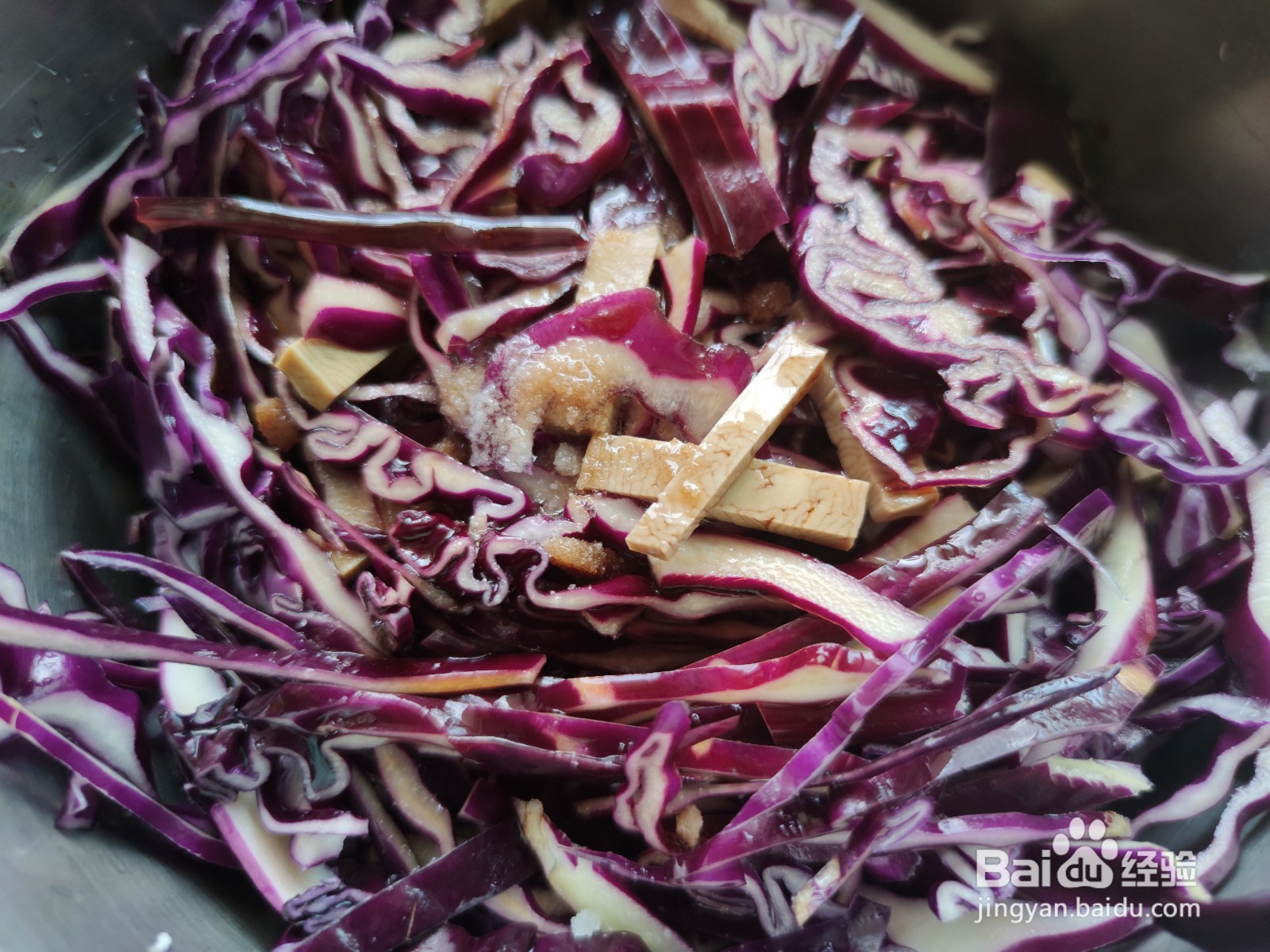凉拌芥末豆干紫甘蓝
