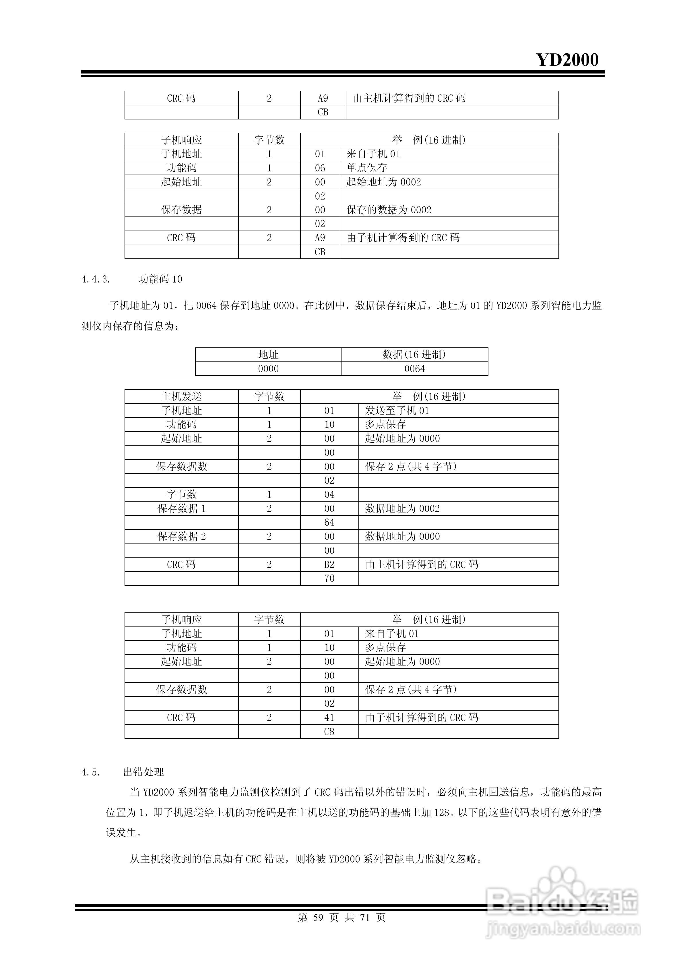 雅达YD2000智能电力监测仪说明书:[6]