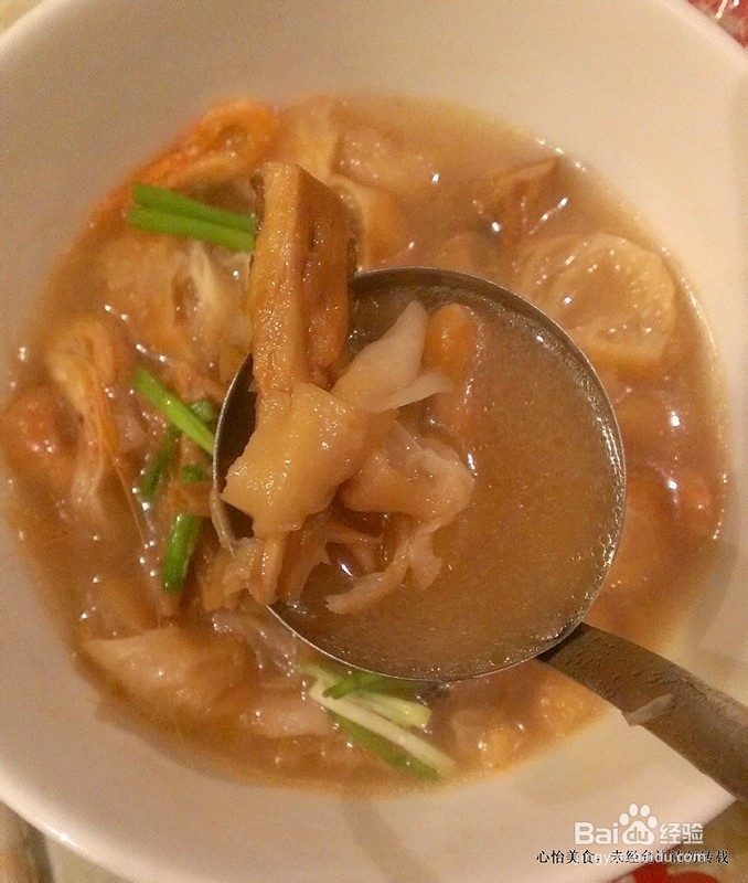 老菜新吃－－咸菜梗虾干油条汤