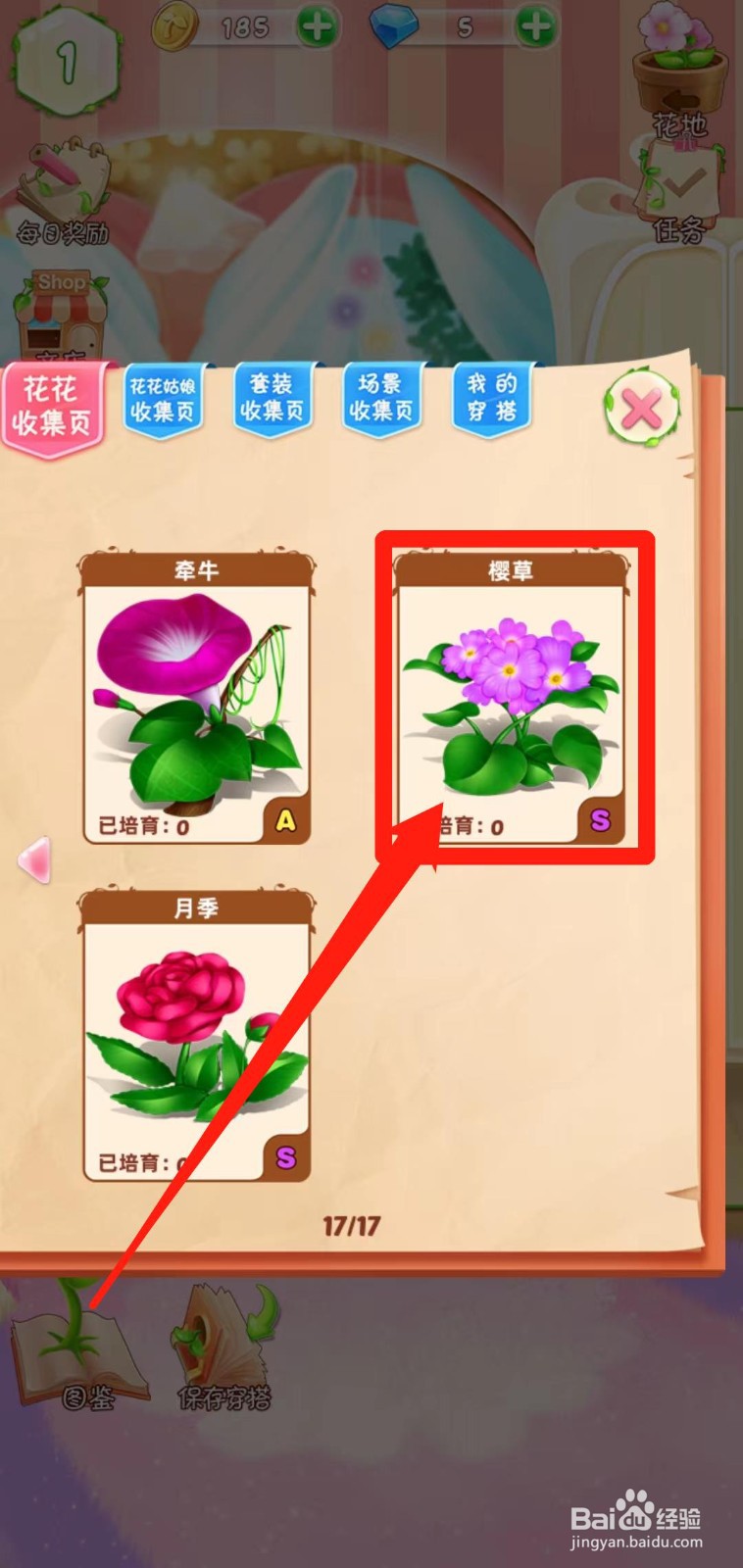 花花姑娘之魔法花园如何查看樱草生长速度
