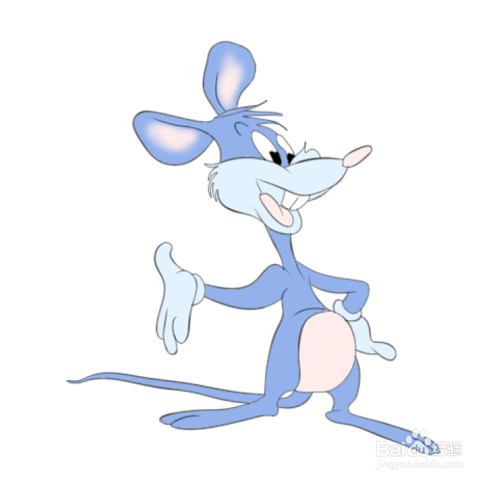 简笔画--卡通版得意的小老鼠