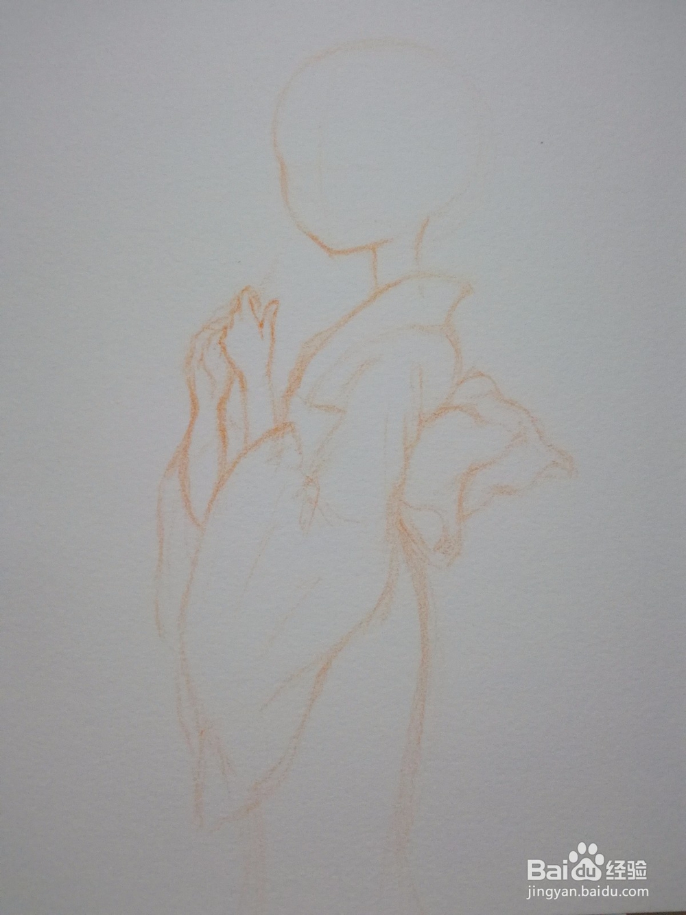 《少女与鱼》水彩人物插画线稿手绘教程