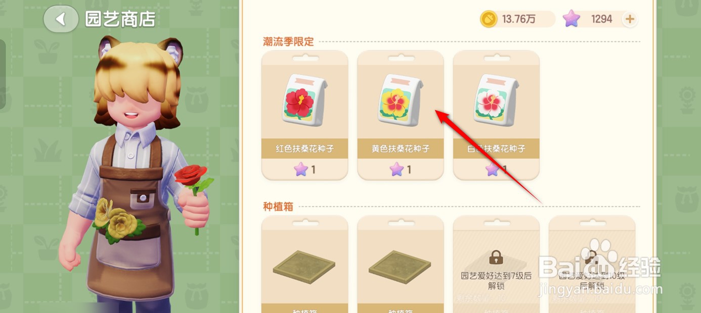 心动小镇如何购得黄色扶桑花种子