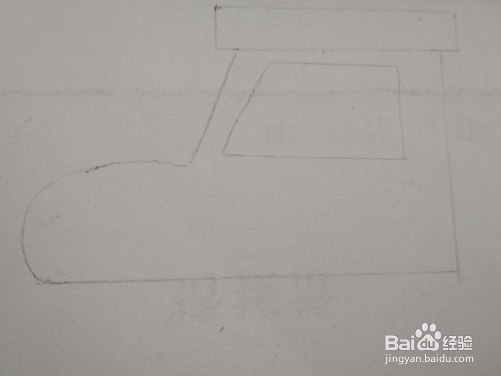 多妈简笔画工程车一辆推土机