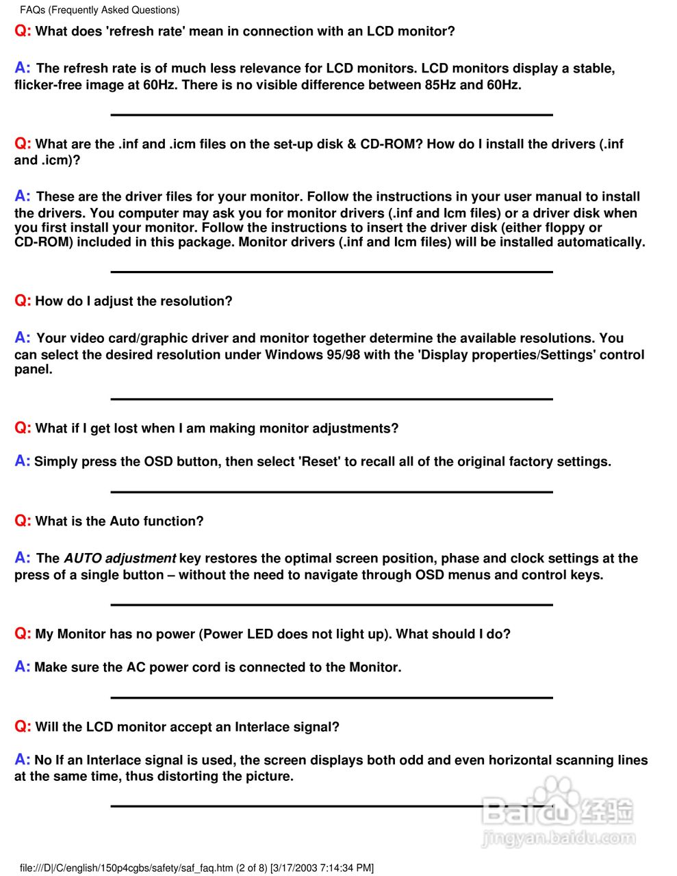 飞利浦150P4CB彩显使用说明书:[3]