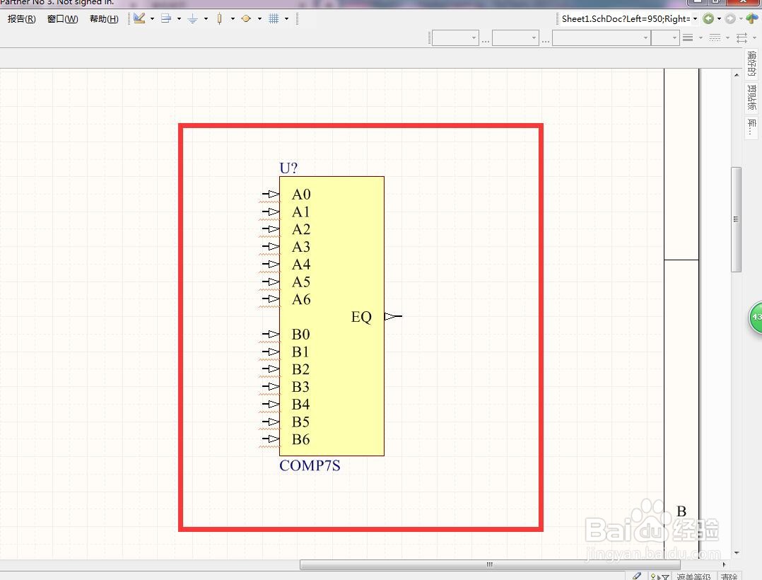 如何在AD中放置7位独立身份比较器?