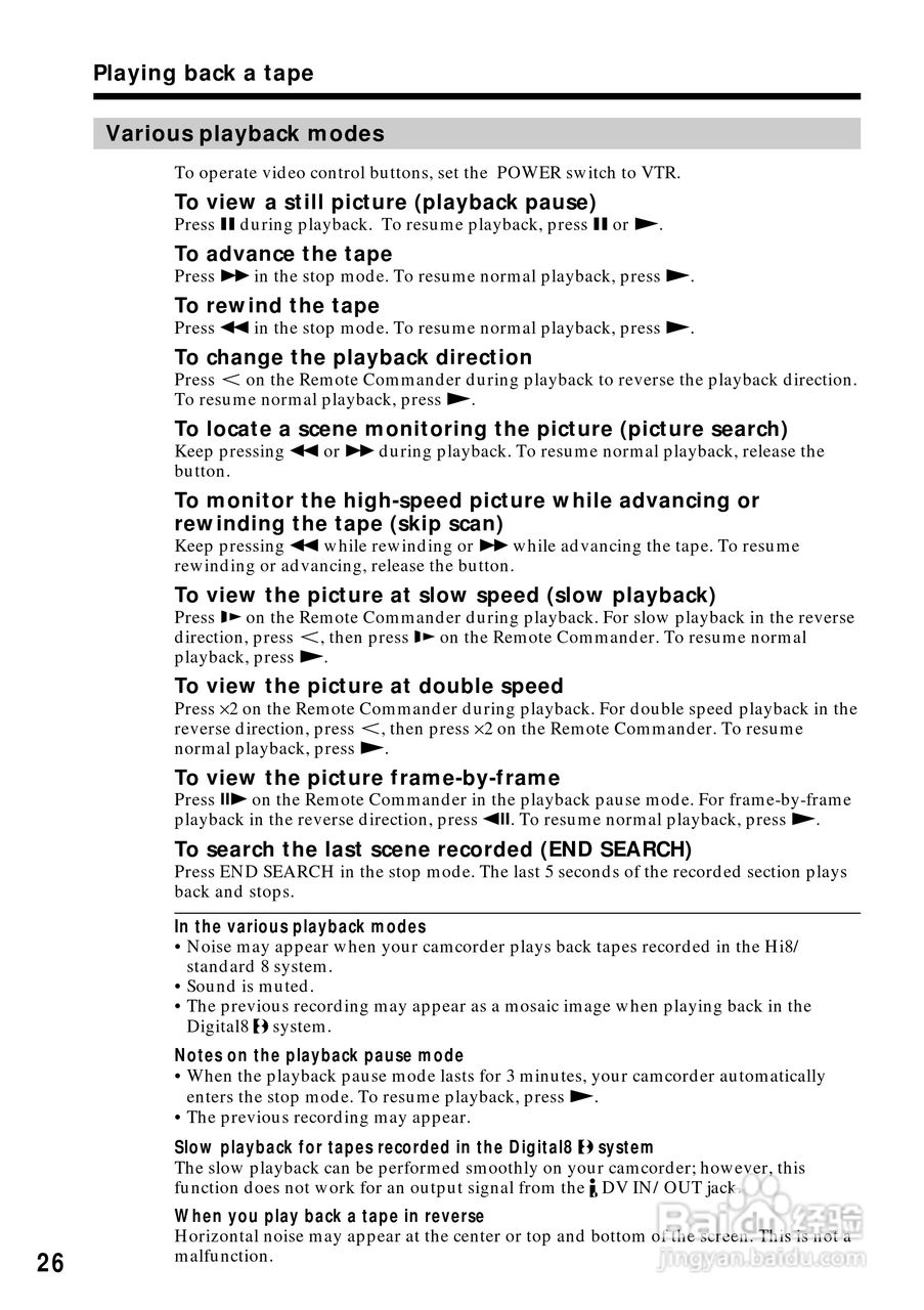 索尼DCR-TRV120数码摄像机说明书:[3]