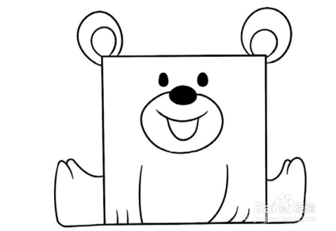简笔画:公鸡和小熊的绘画技巧