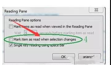 outlook设置邮件单击时为未读状态，双击为已读
