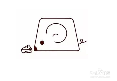 用梯形画小老鼠的简笔画