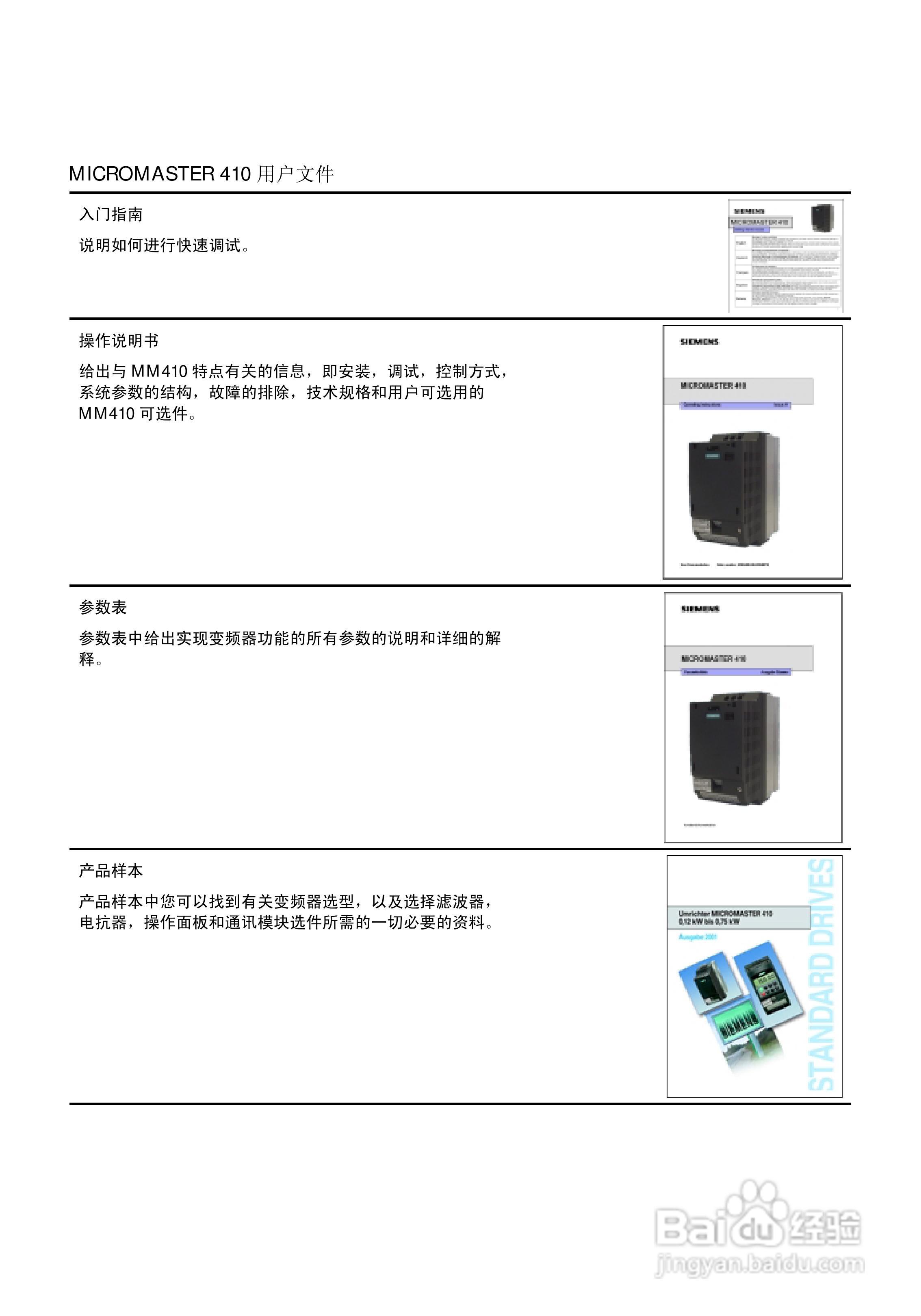 西门子MM410通用型变频器说明书:[1]