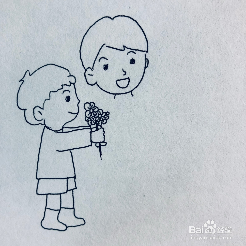 “妈妈辛苦了”母亲节简笔画绘画方法