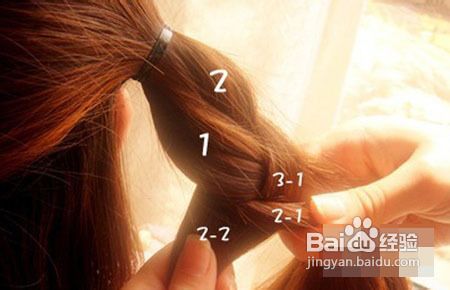 鱼骨辫花环侧扎发详细步骤图解