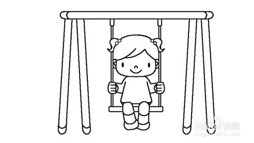 荡秋千怎么画才好看