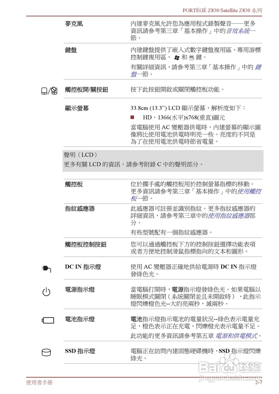 东芝Portege Z830笔记本电脑中文使用说明书:[3]