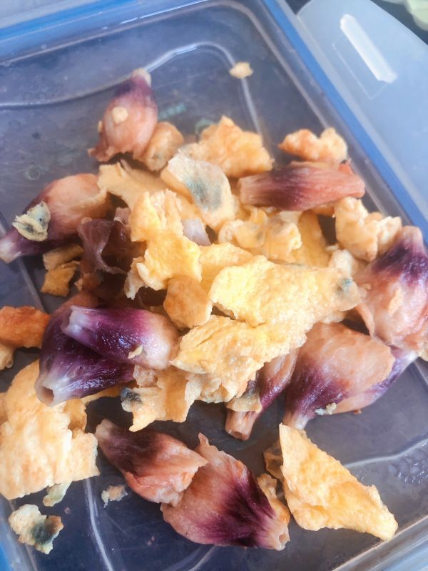 粉嫩木槿花炒蛋