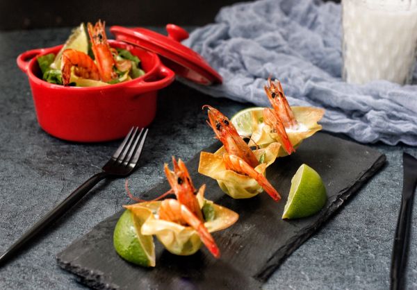 青柠酸奶油虾盅