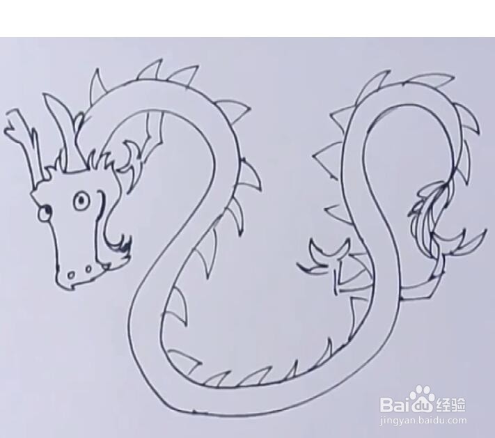 如何画龙的简笔画