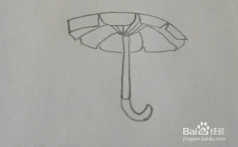 儿童简笔画伞的画法八