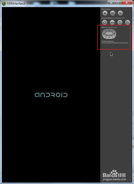如何解决android模拟器DPAD not enabled in AVD