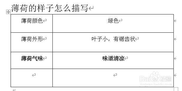 薄荷草的样子记录卡图片