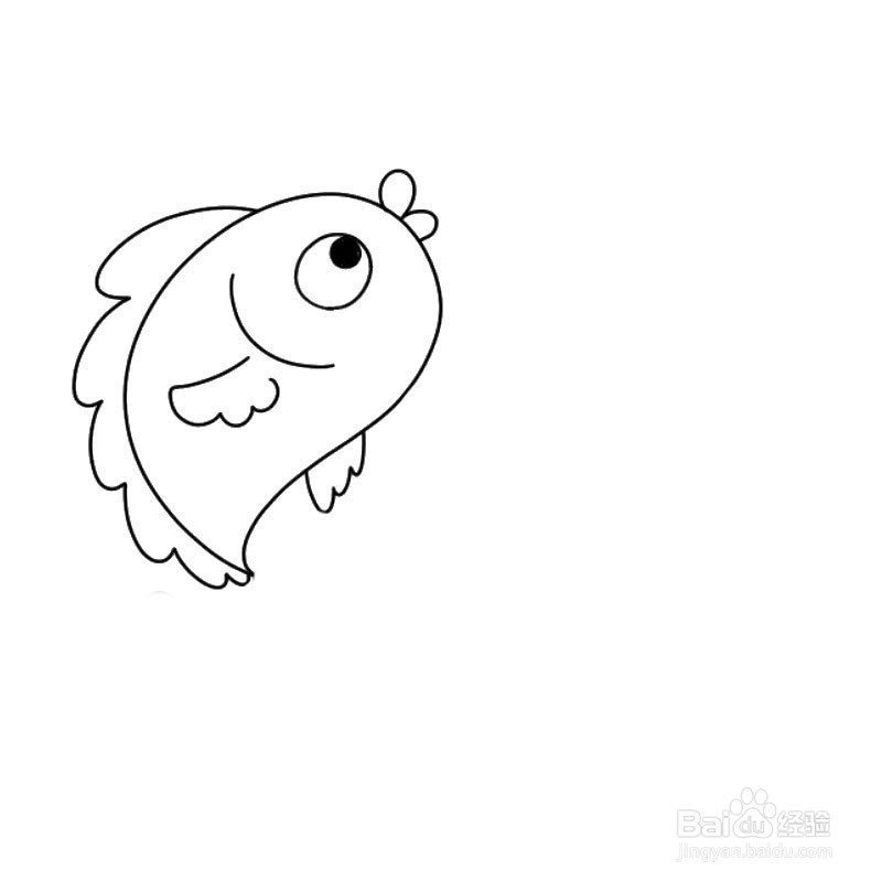 简笔画Q版鲤跃龙门的画法