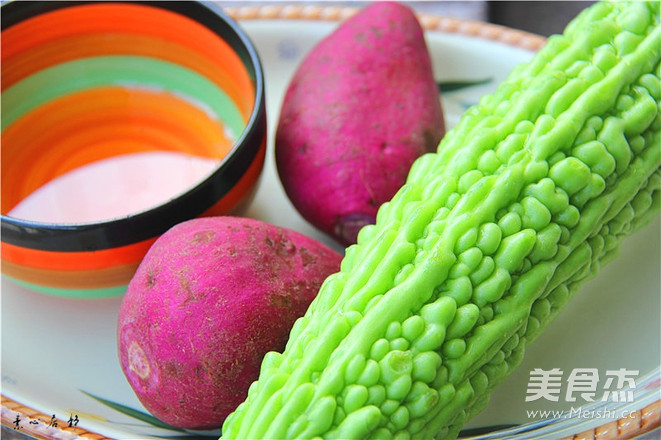 素心居静苦瓜酿紫薯清凉一夏