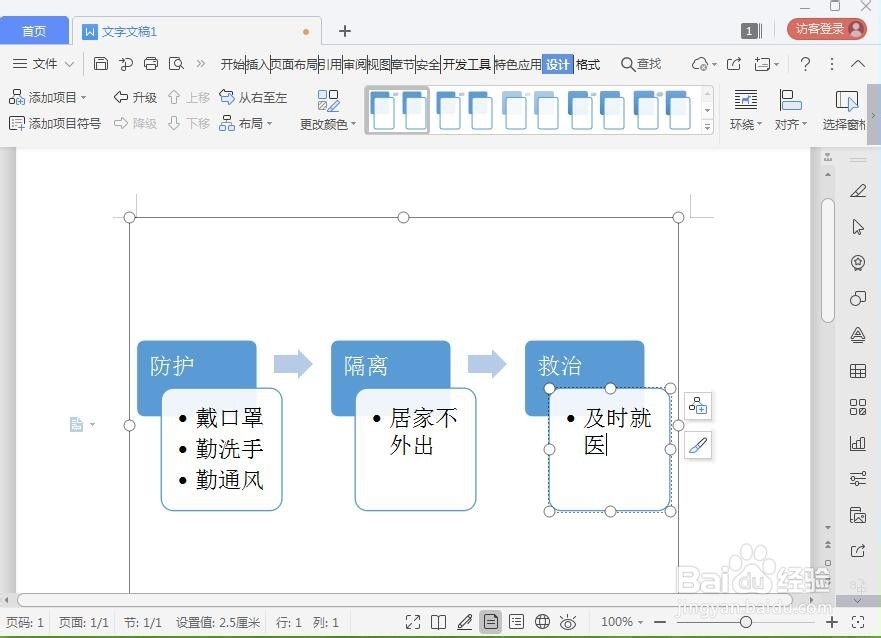 如何在wps中创建重点流程图
