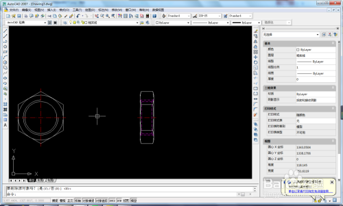 CAD如何画六角螺母平面图