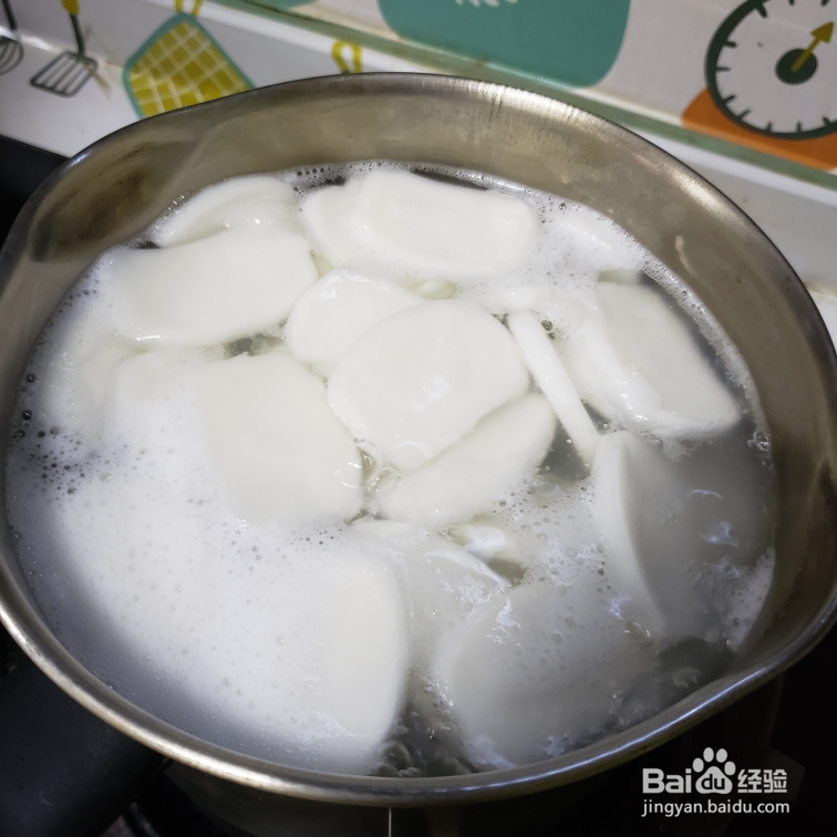 家常做法的桂花糖炒年糕